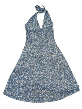 Huhot Light blue floral halter Sundress Size Medium